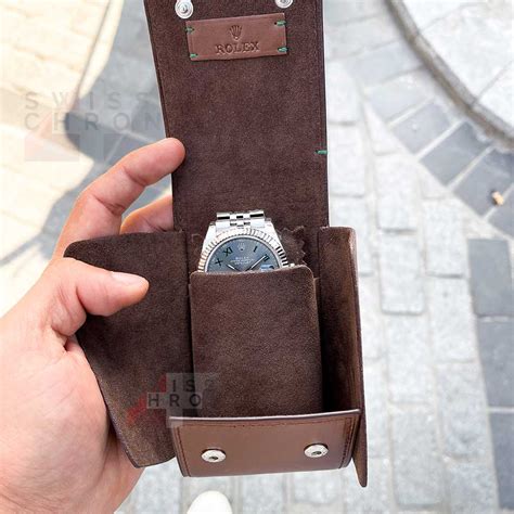 rolex wrist roll|rolex leather travel pouch.